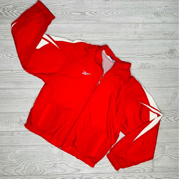 vintage reebok windbreaker jacket youth size lg deadstock NWT 90s 1996